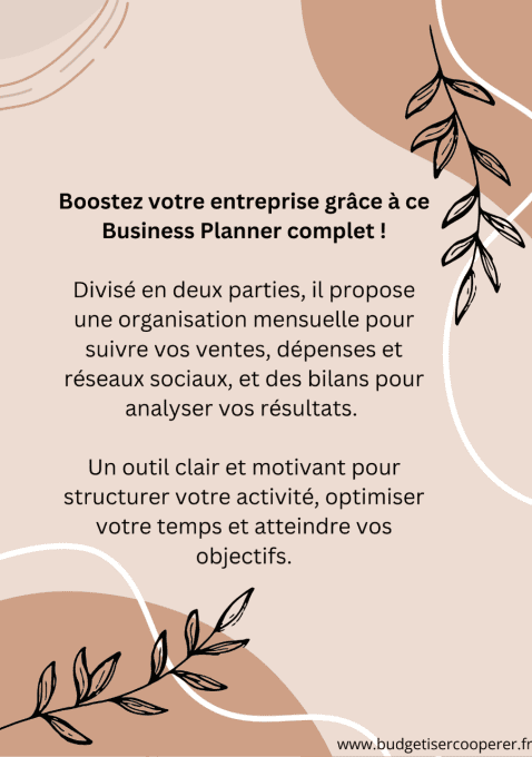 Business Planner  - à imprimer